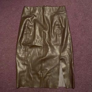 Loft Faux Leather Pencil Skirt